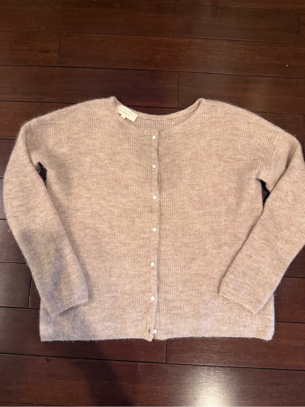 Sezane Gaspard cardigan XS Button-Front Cardigan Sweater in Light Taupe